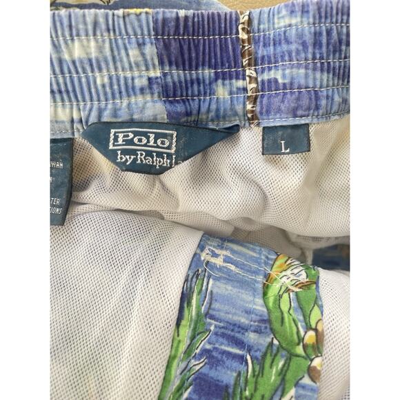 Vintage Polo By Ralph Lauren Mens Size Large Swim Trunks Shorts Hawaiian - Picture 2 of 4